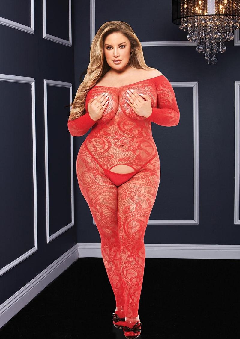 Longsleeve Crotchless Bodystocking - Image 11