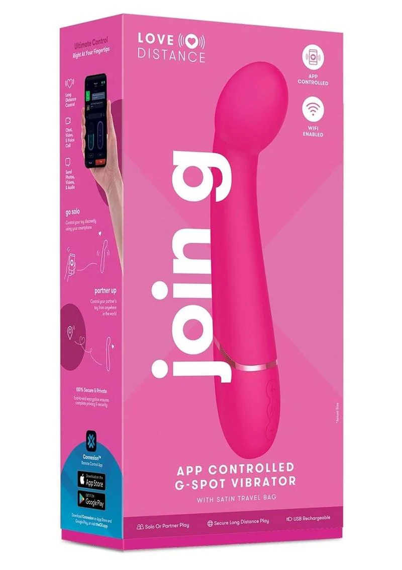 Love Distance Join G App Controlled Silicone Rechargeable G-Spot Vibrator - Image 2