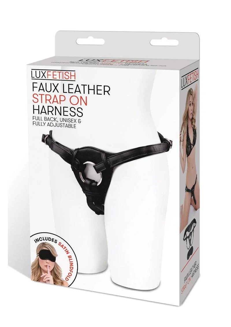Lux Fetish Patent Leather Strap-On Harness Adjustable - Image 2