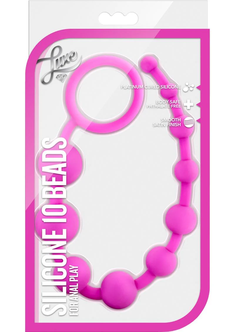 Luxe Silicone 10 Anal Beads - Image 6
