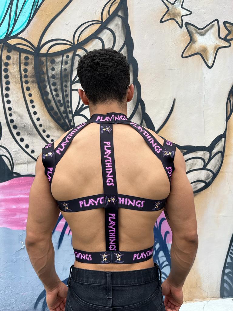 Male Playthings Designer Logo Chest Harness - Image 3