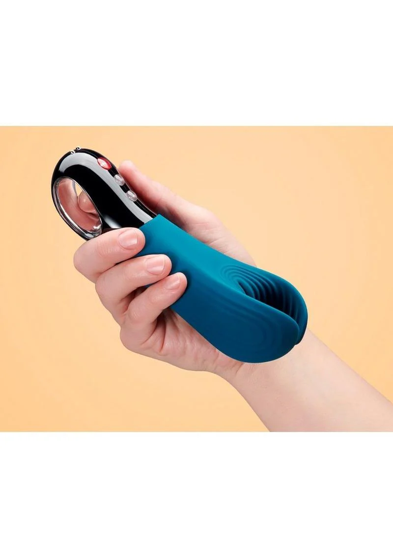 Manta Silicone Vibrating Sleeve - Deep Sea - Image 4