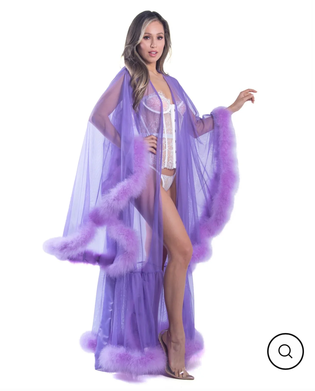 Marabou Hollywood Glam Luxury Robe - Image 5
