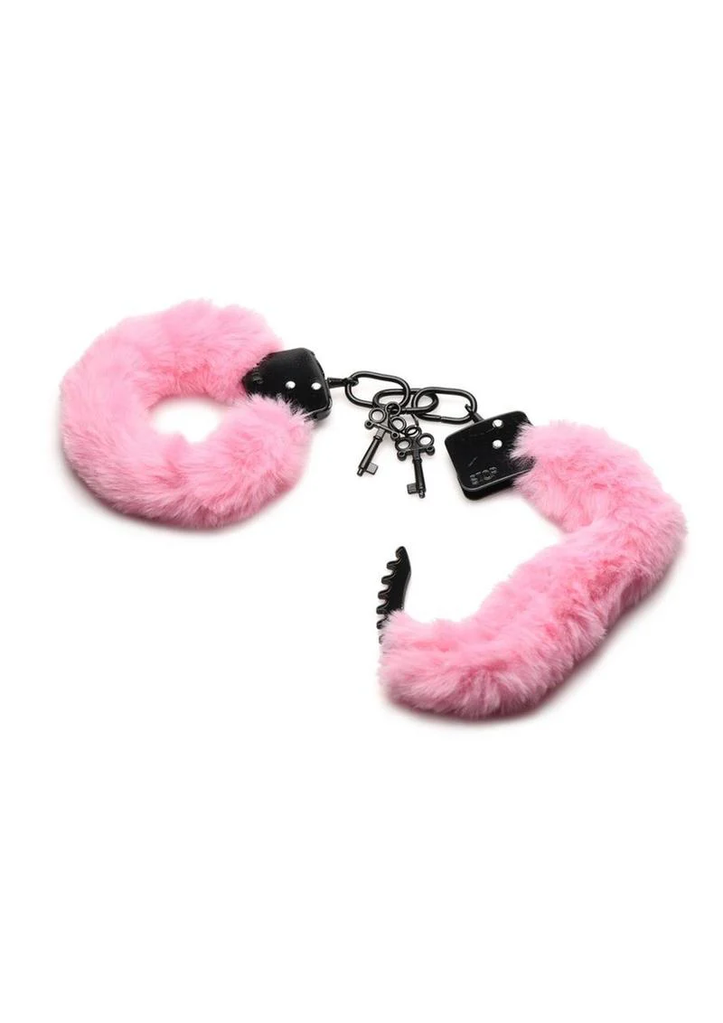 Master Series Cuffed In Fur Furry Handcuffs - Image 6