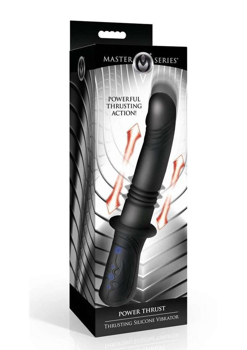 Master Series Power Thrust Rechargeable Thrusting Silicone Vibrator - Image 2