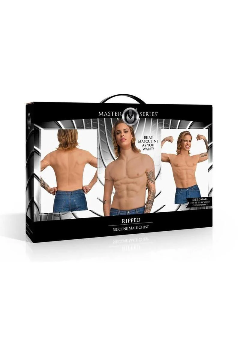 Master Series Ripped Silicone Male Chest Shirt - Image 2