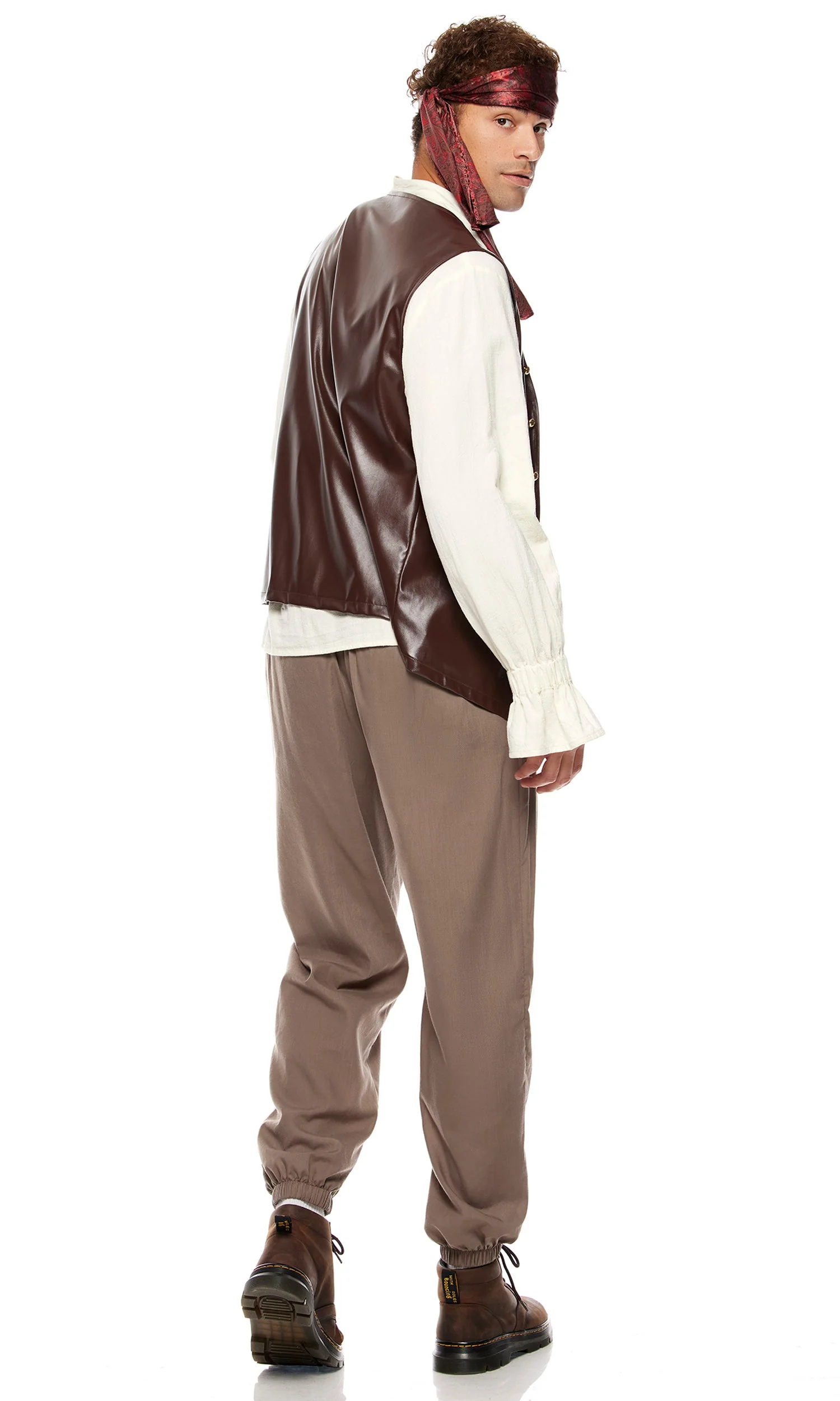 Men's Swashbuckling Pirate Ensemble: 5-Piece Adventure Costume for Themed Parties - Image 2