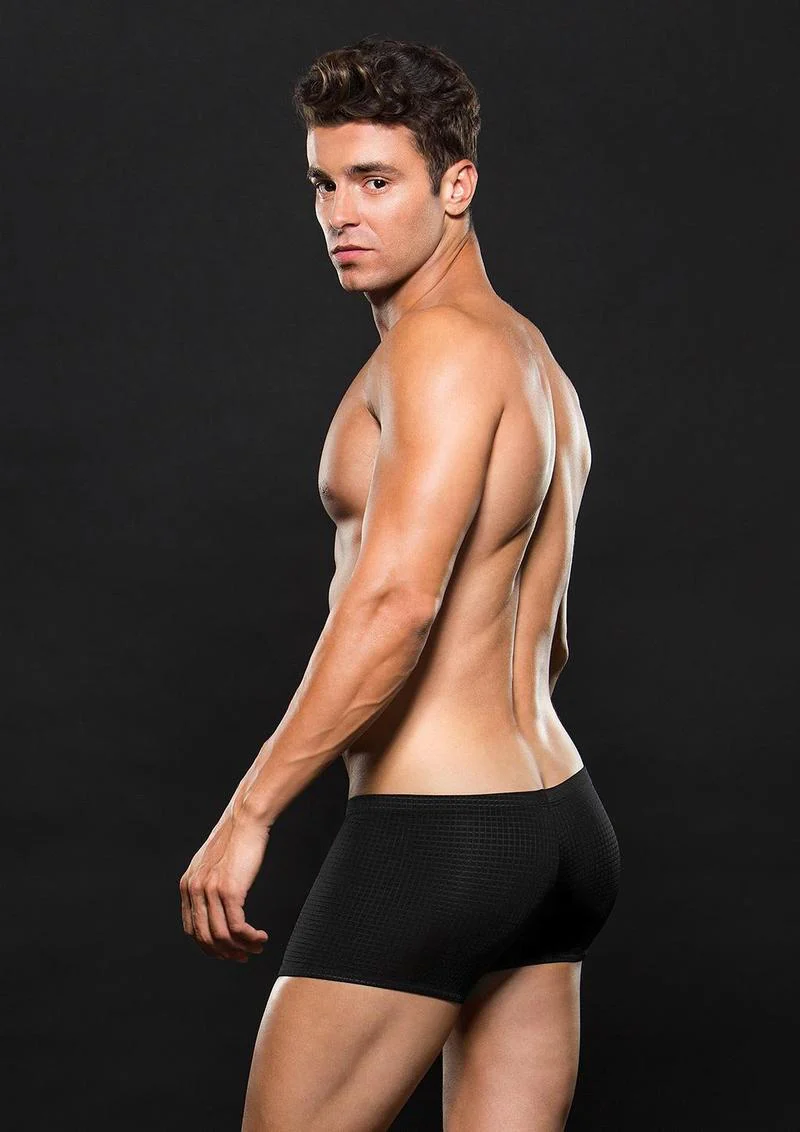 Microfiber Black Waffle Boxer - Image 2