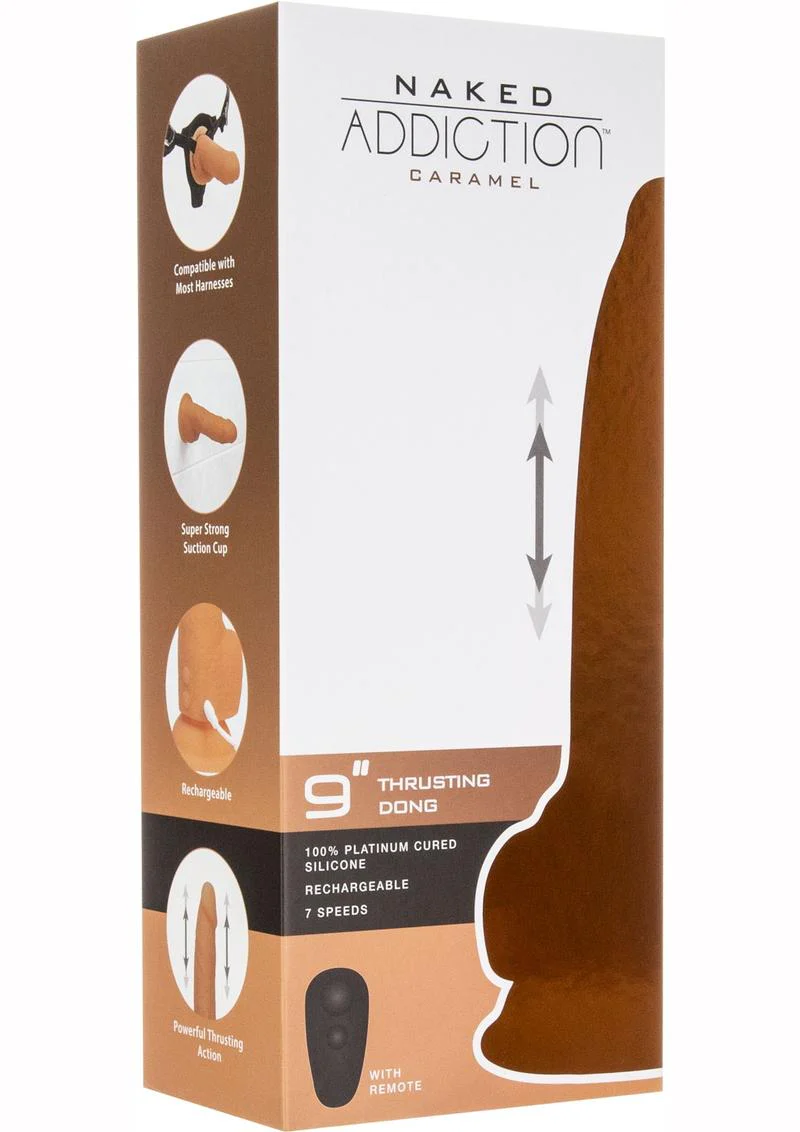 Naked Addiction Silicone Rechargeable Thrusting Dildo - Image 2