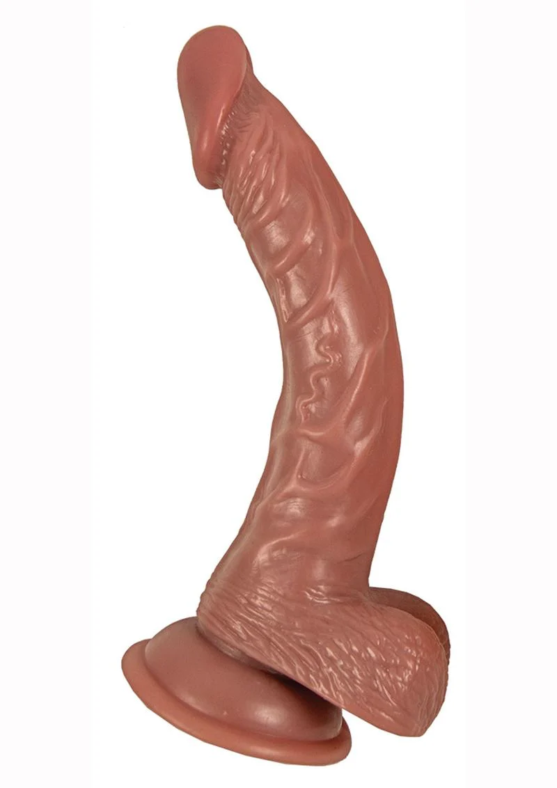 Natural Realskin Hot Cock Curved Warming Rechargeable Dildo - Image 5