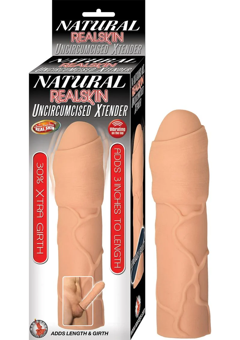 Natural Realskin Uncircumcised Xtender Vibrating Sleeve - Image 2