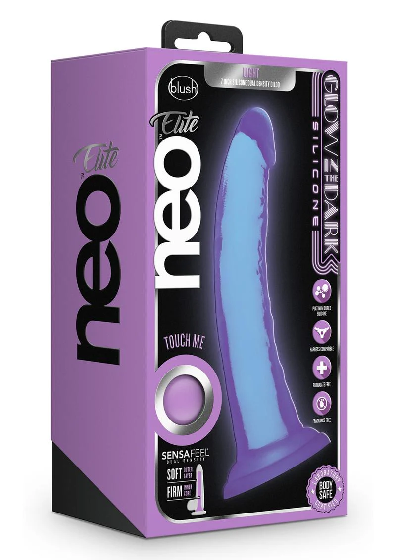 Neo Elite Glow In The Dark Light Silicone Dual Dense Dildo - Image 2