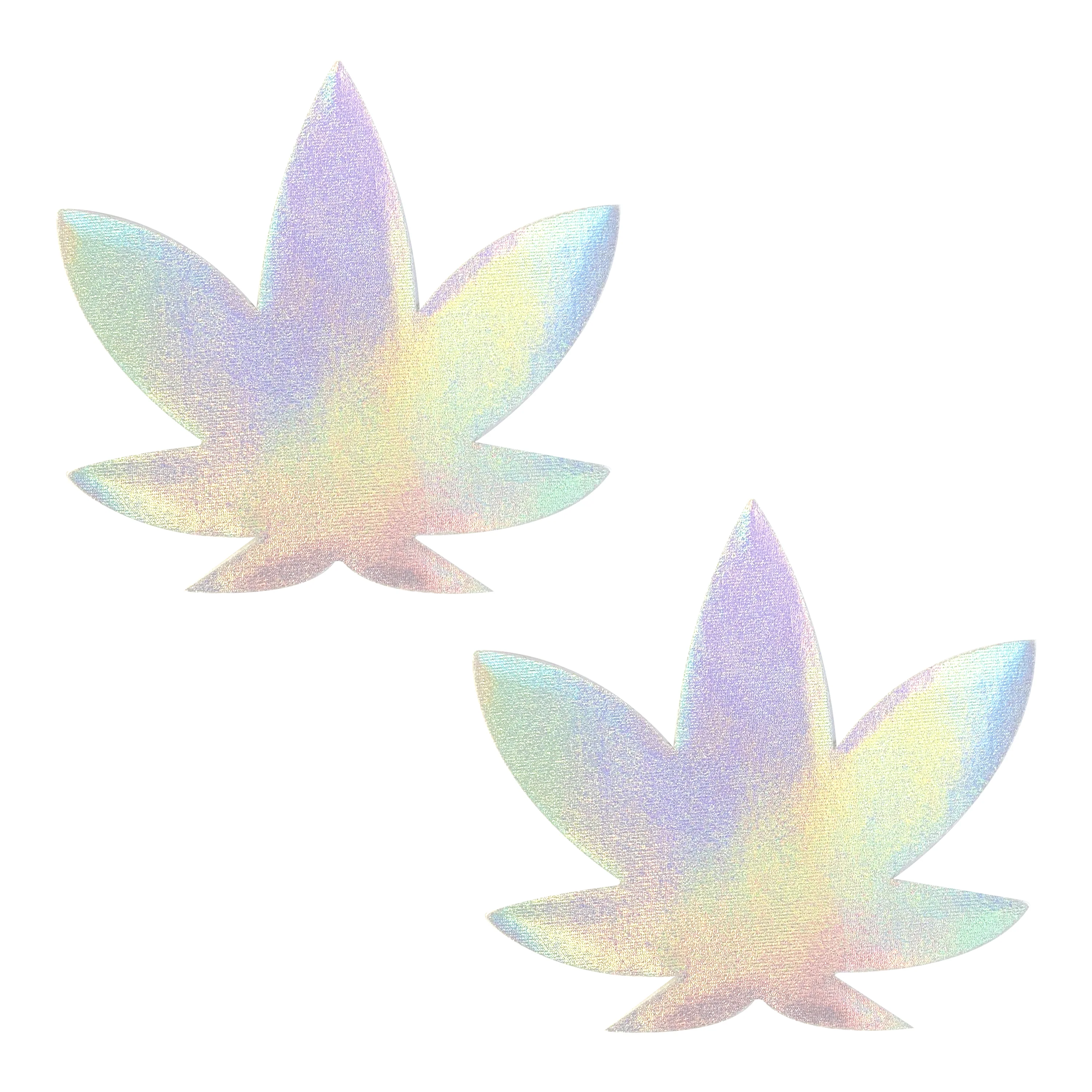 Neva Nude - Care Bare Stare Holographic Dope AF Weed Leaf Nipple Cover Pasties