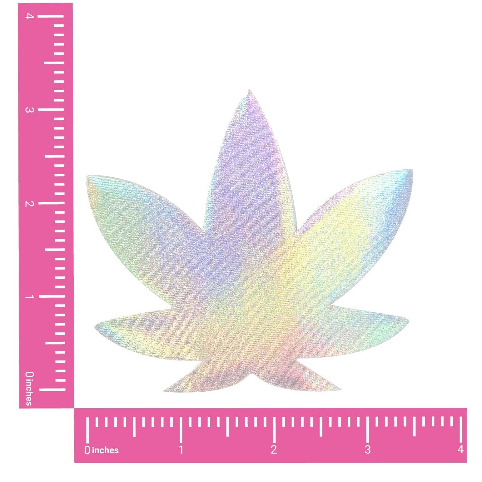 Neva Nude - Care Bare Stare Holographic Dope AF Weed Leaf Nipple Cover Pasties - Image 2