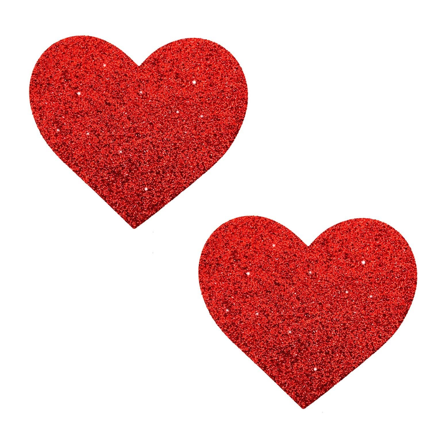 Neva Nude - Ravish Me Red Glitter I Heart U Nipple Cover Pasties