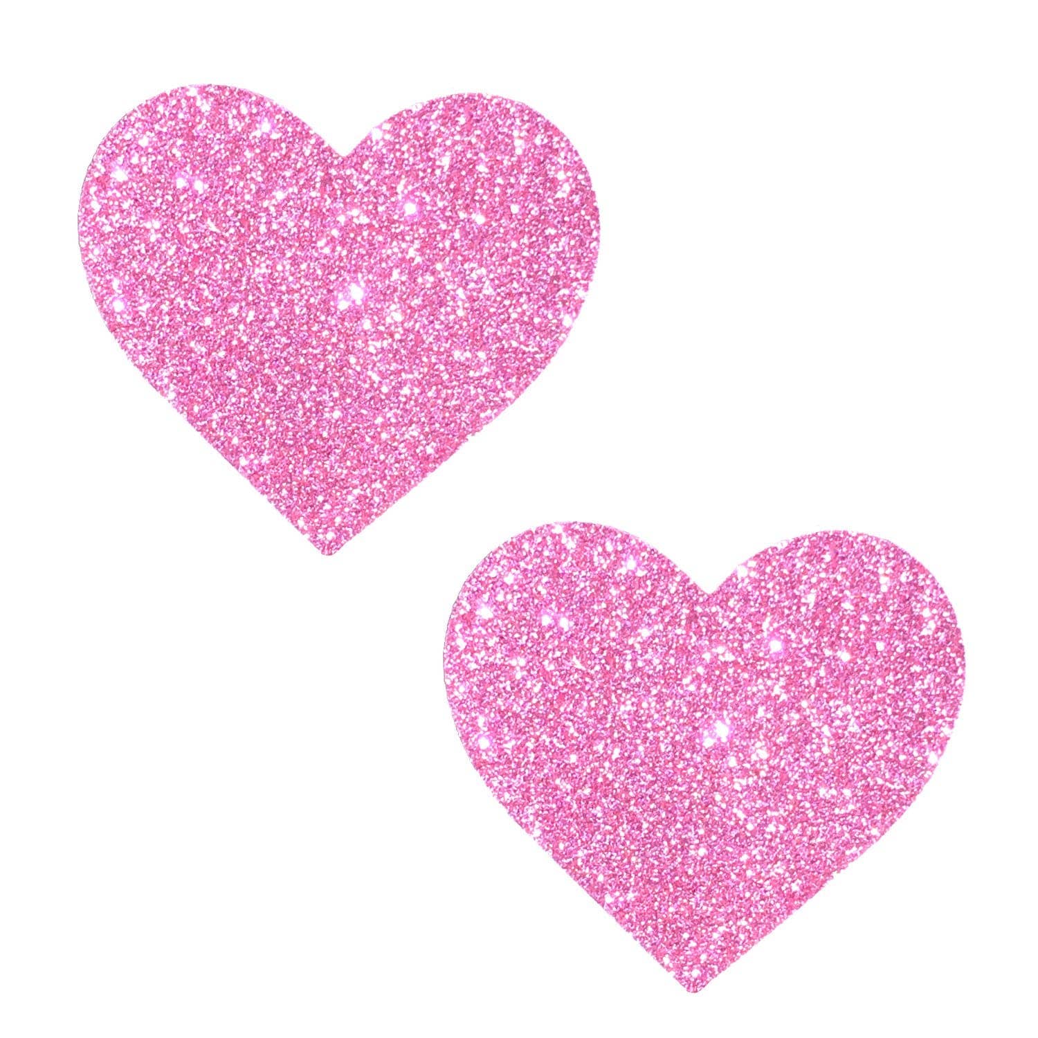 Neva Nude - Sparkle Pony Pink Glitter I Heart U Nipple Cover Pasties