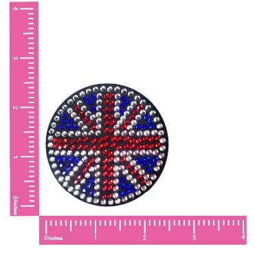 Neva Nude - YEAH BABY! Black Union Jack Crystal Reusable Silicone Nipple Cover Pasties - Image 2