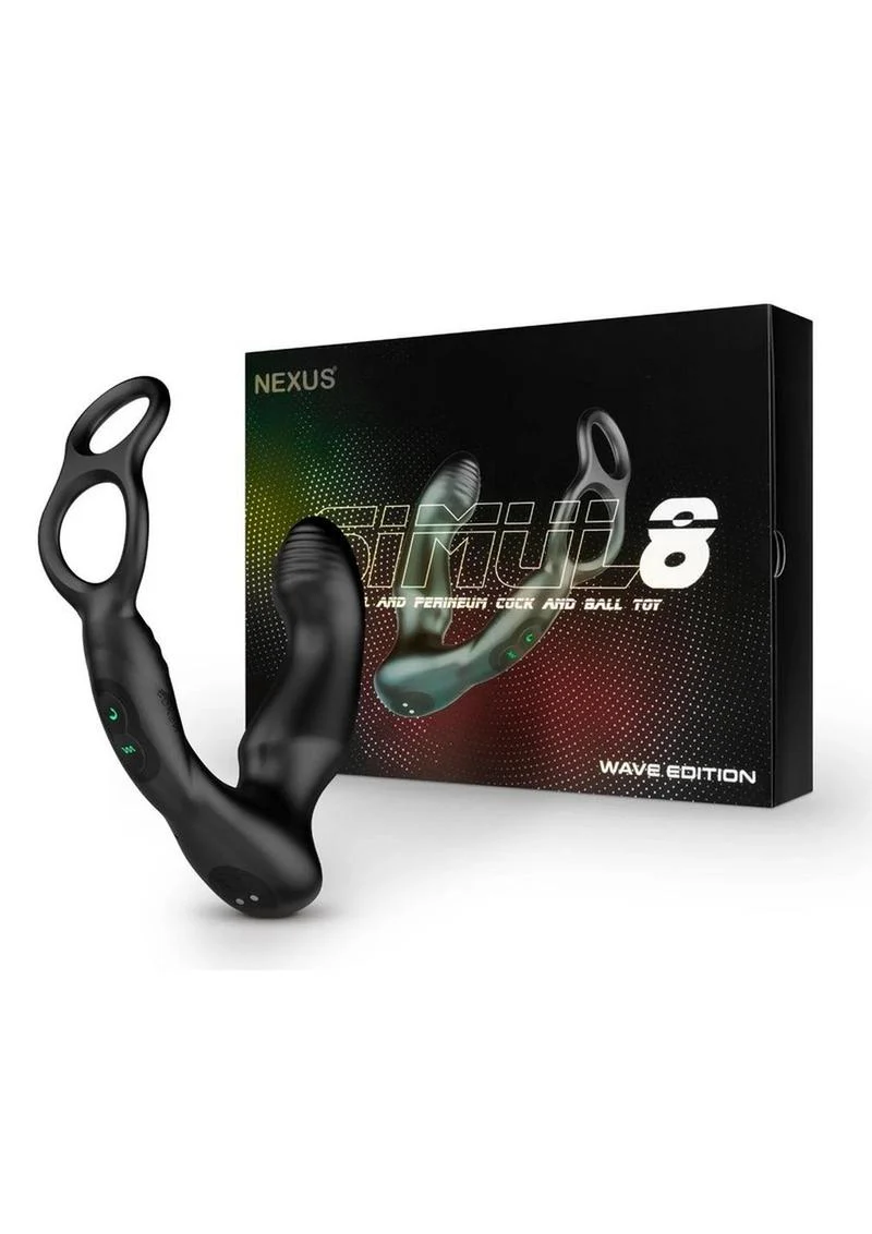 Nexus Simul8 Wave Edition Rechargeable Silicone Vibrating Dual Motor Anal Cock and Ball Toy - Image 2