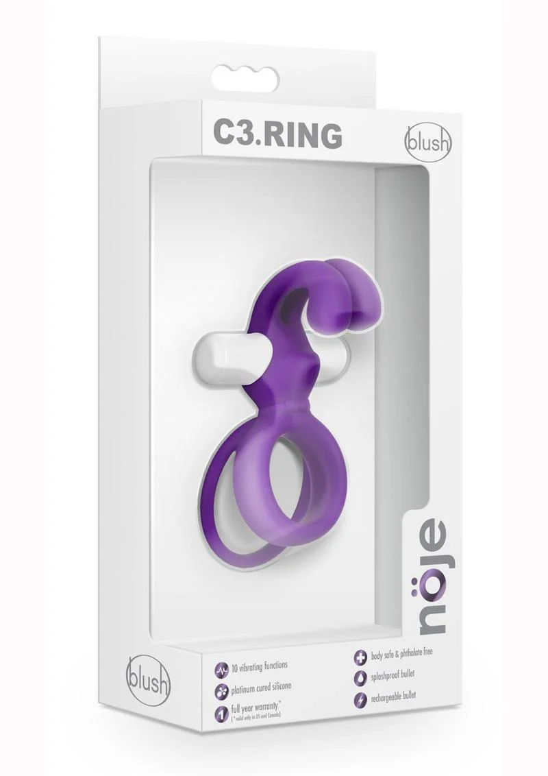 Noje C3 Rechargeable Silicone Cock Ring - Irus - Image 2