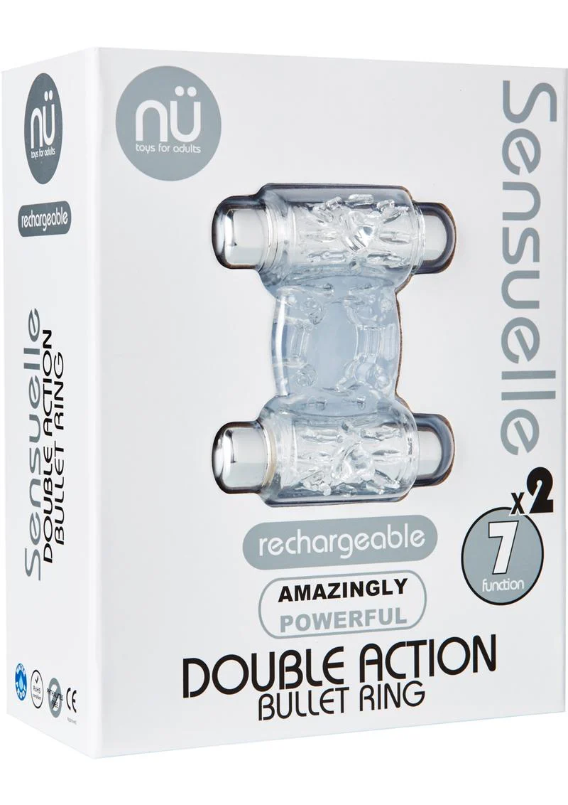 Nu Sensuelle Double Action Bullet Ring Rechargeable Vibrating Cock Ring - Image 4