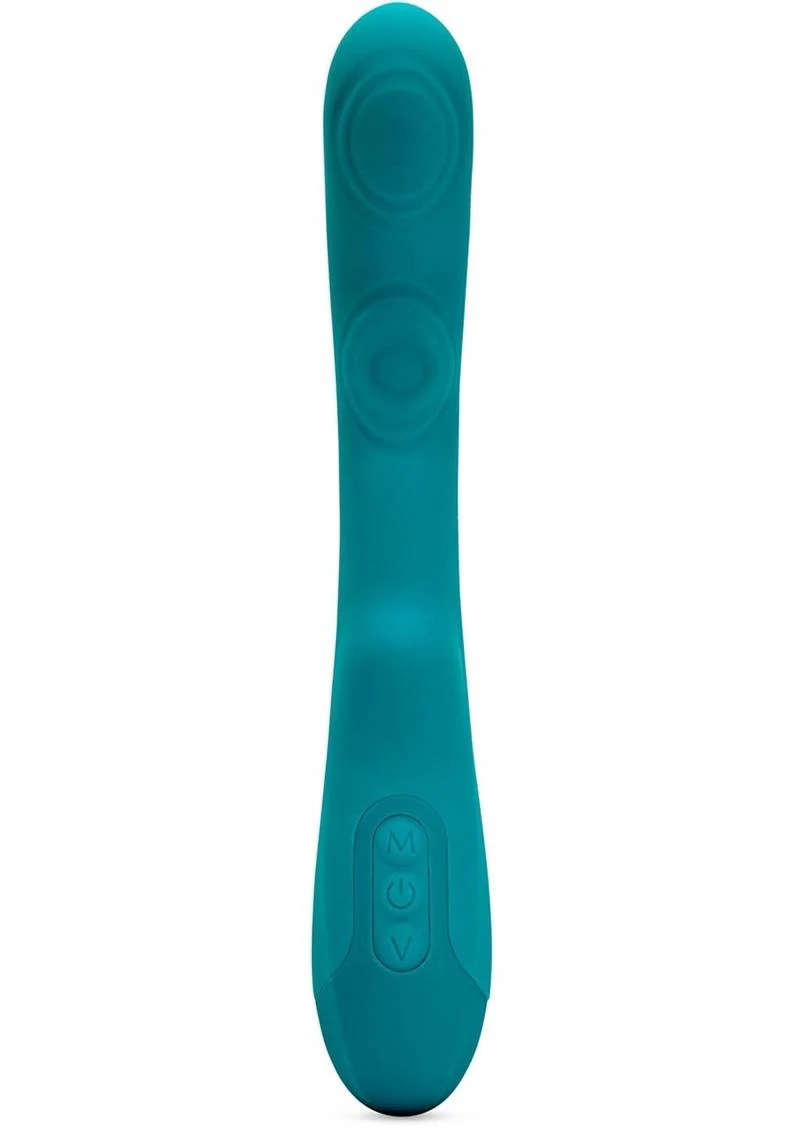 Nu Sensuelle Vivi Rechargeable Silicone Double Tapping Vibe with Clitoral Stimulation - Image 4