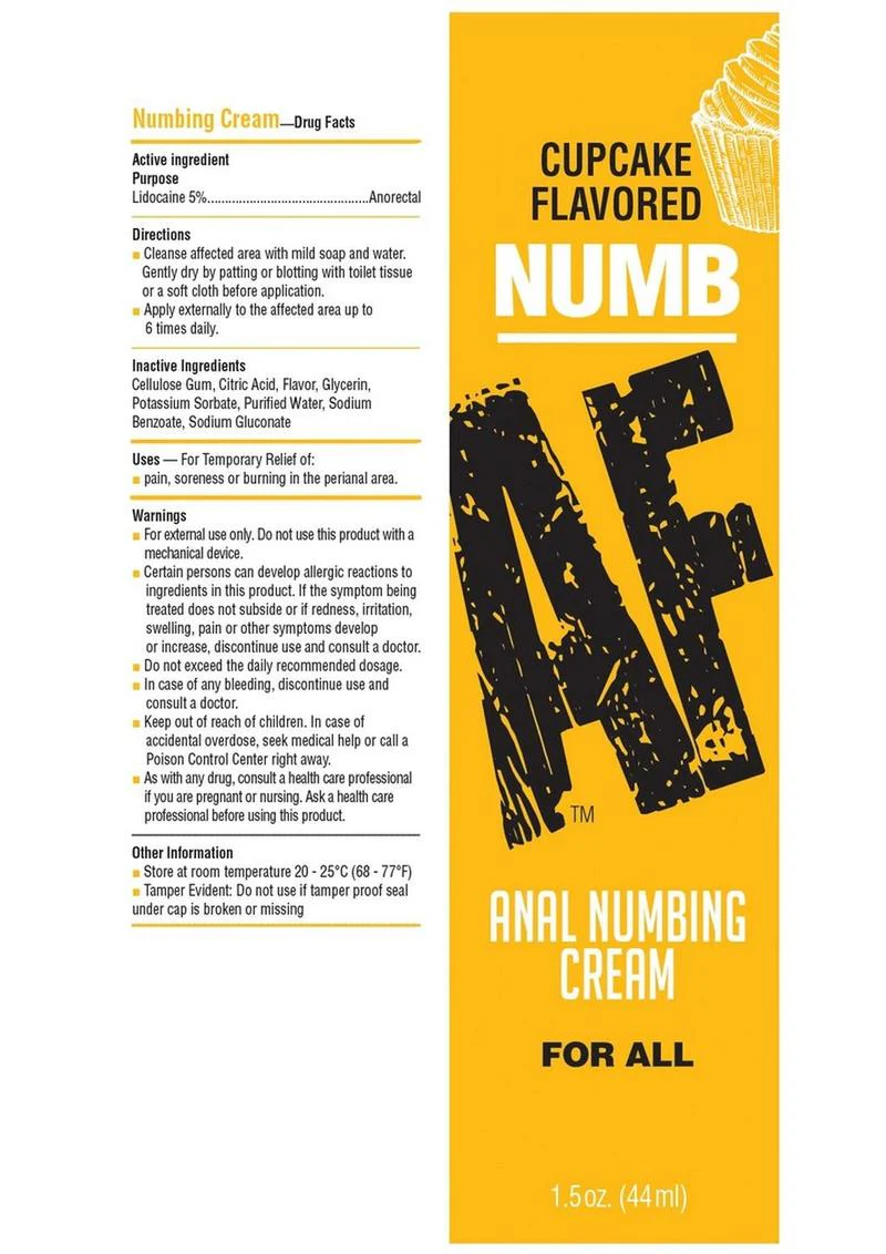 Numb AF Anal Numbing Flavored Cream - Cupcake - Image 3