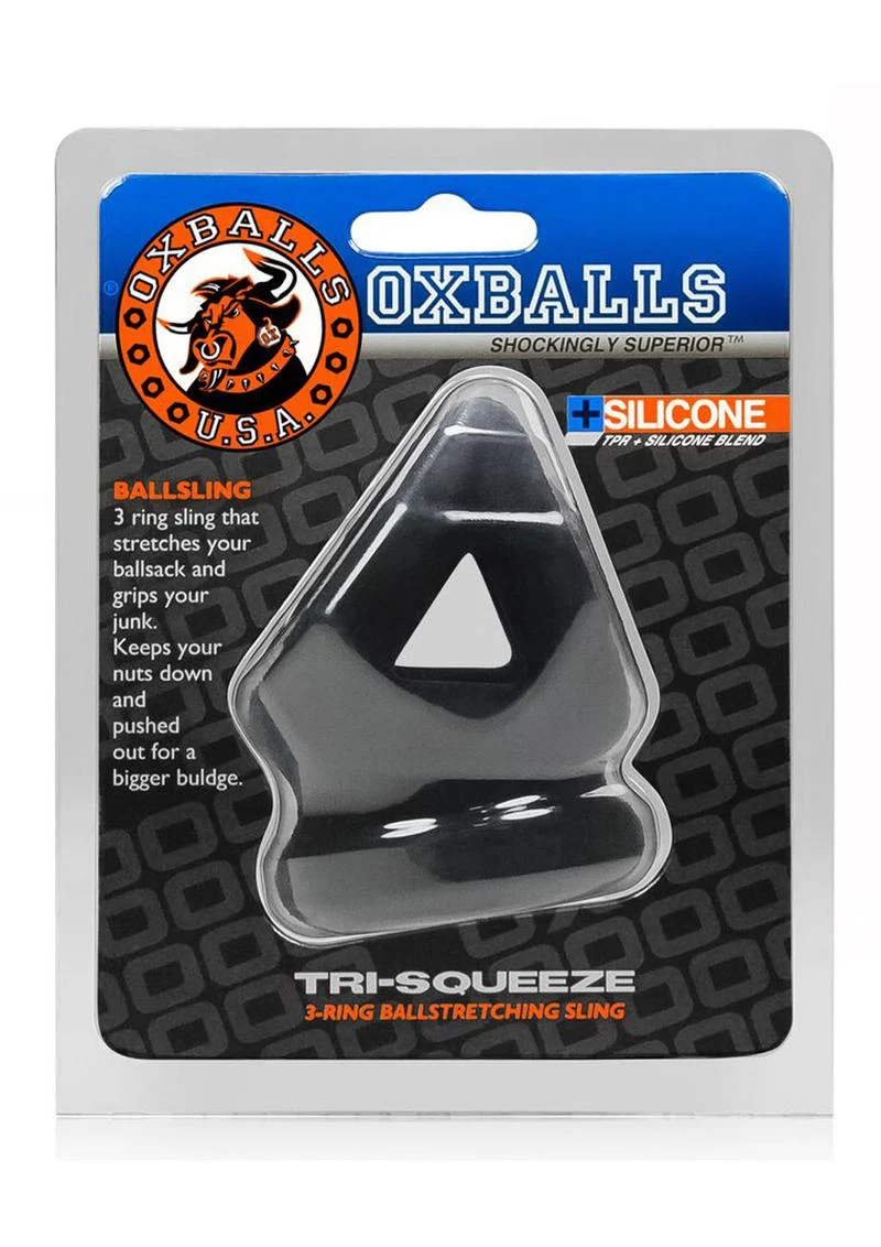 Oxballs Tri-Squeeze Silicone 3-Ring Ball Stretching Sling - Image 2