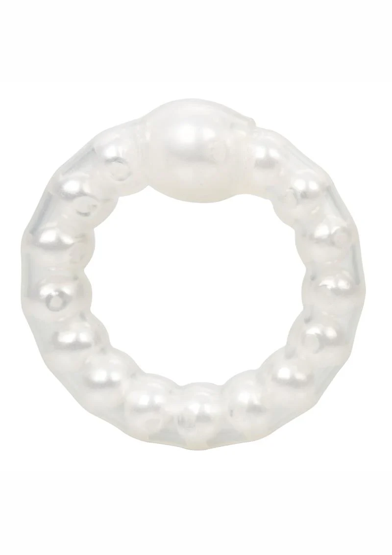 Pearl Beaded Prolong Silicone Cock Ring - Image 5