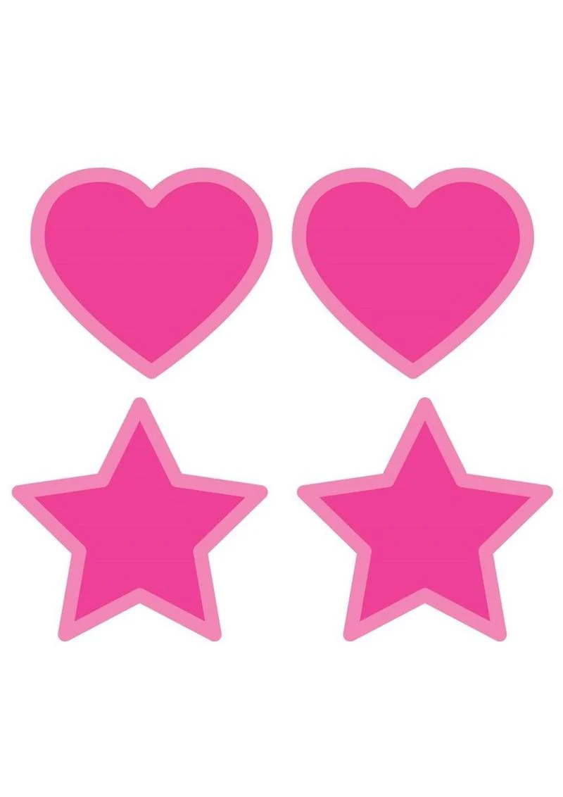 Peekaboo Glow In The Dark Hearts and Stars Pasties