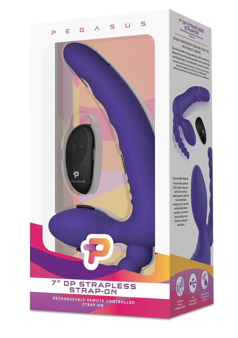 Pegasus Remote Control Strapless D.p. Silicone Strap-On - Image 2