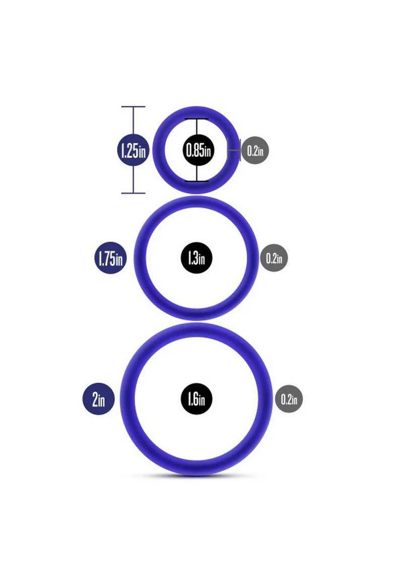 Performance Vs4 Pure Premium Silicone Cock Ring Set (3 Sizes - Image 8