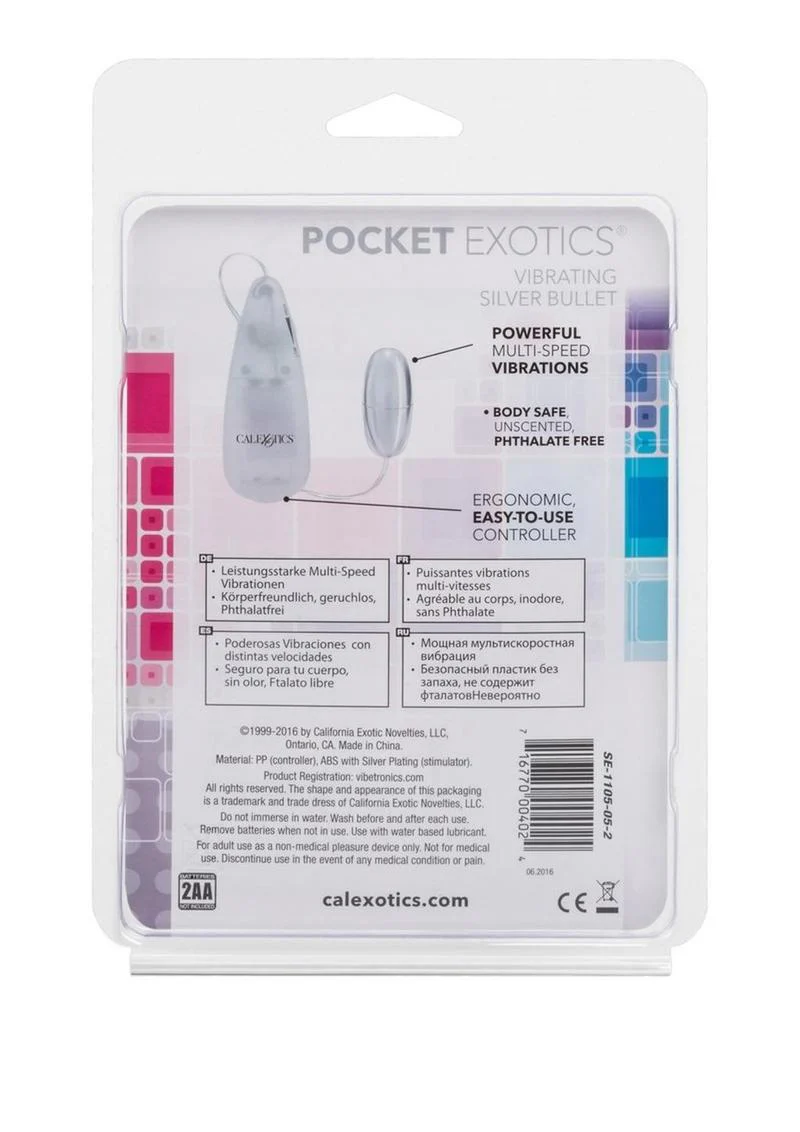 Pocket Exotics Vibrating Silver Bullet - Image 4