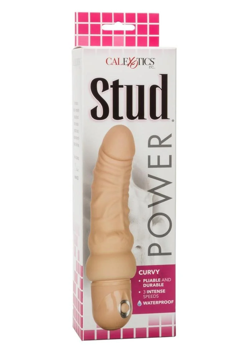 Power Stud Curvy Virbrating Dildo - Image 2