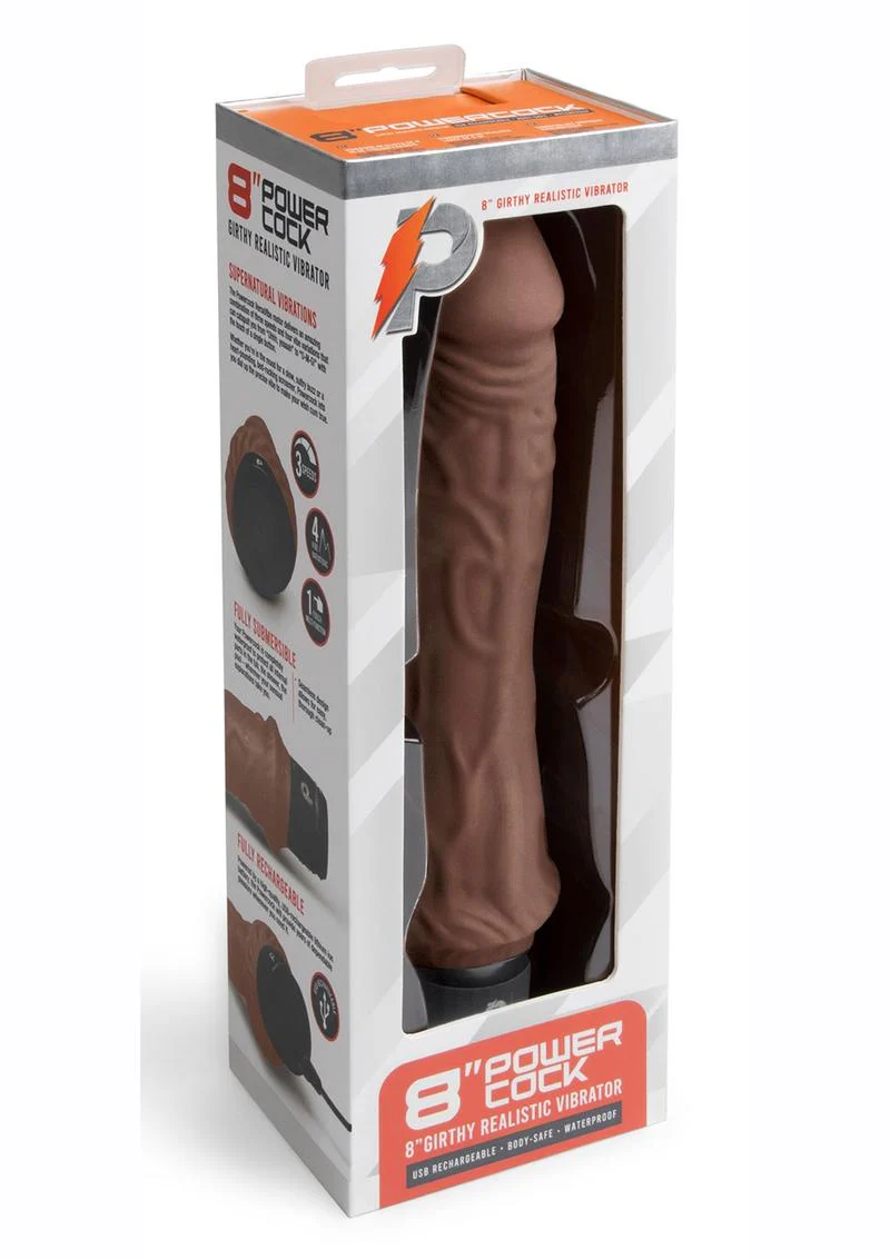 Powercocks Silicone Rechargeable Girthy Realistic Vibrator - Image 9