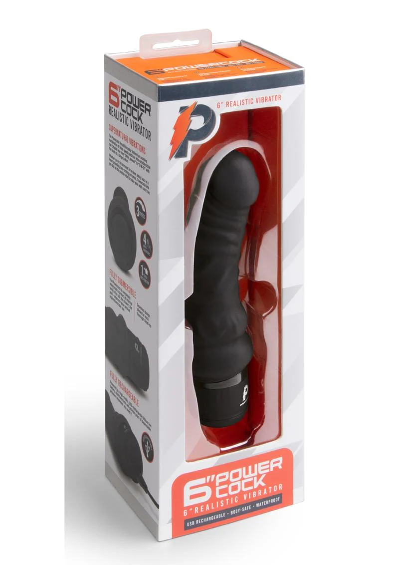 Powercocks Silicone Rechargeable Realistic Vibrator - Image 12