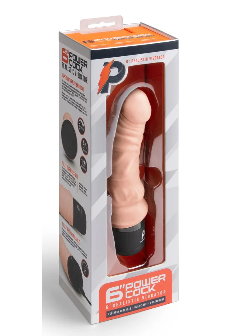 Powercocks Silicone Rechargeable Realistic Vibrator - Image 22