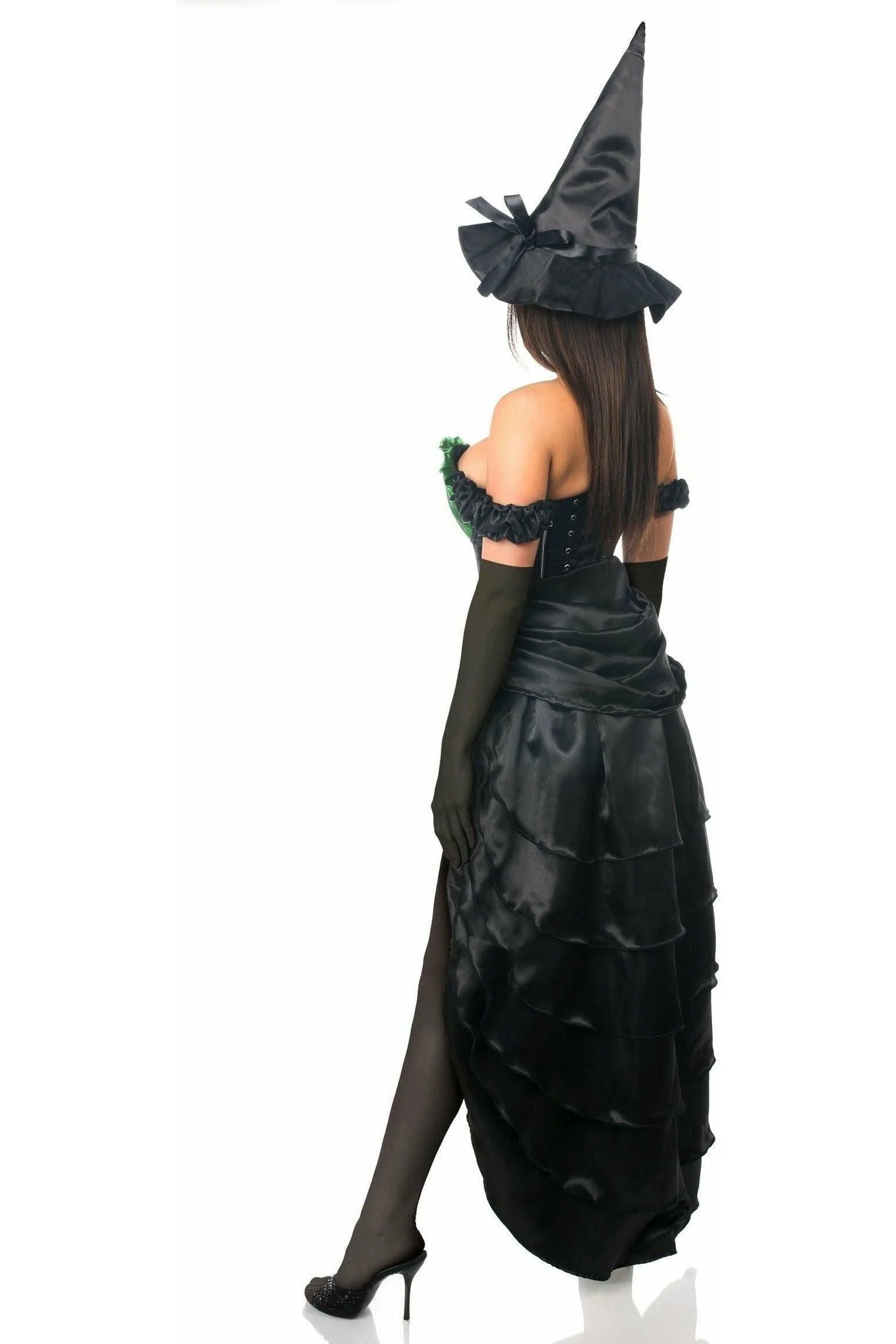 Premium 5-Piece Spellbound Witch Costume Enchanting Fullbust Corset & Accessories - Image 2