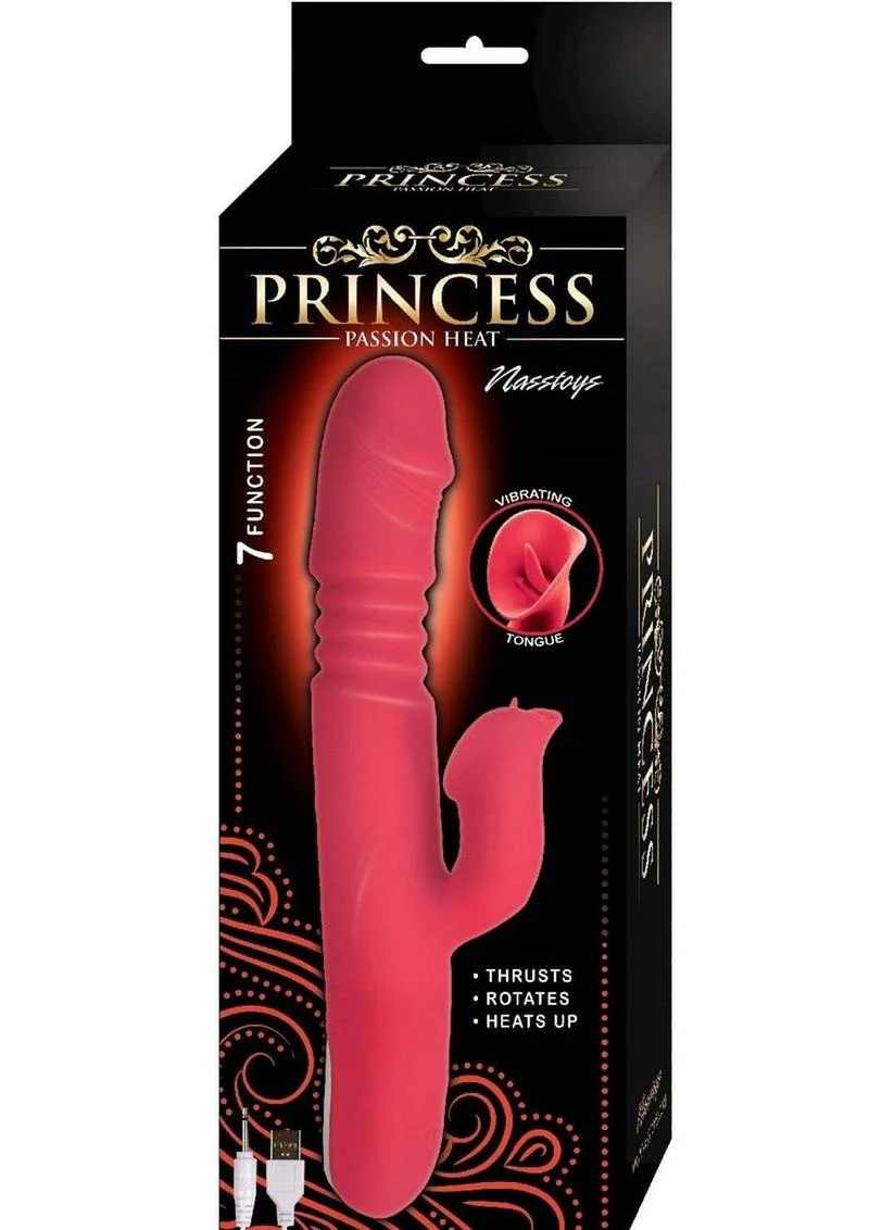 Princess Passion Heat Rechargeable Silicone Warming Vibrator with Clitoral Wheel - Image 6