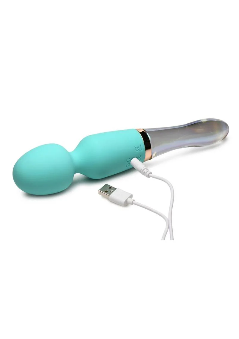 Prisms Vibra-Glass 10x Dual End Rechargeable Silicone Glass Wand - Image 3