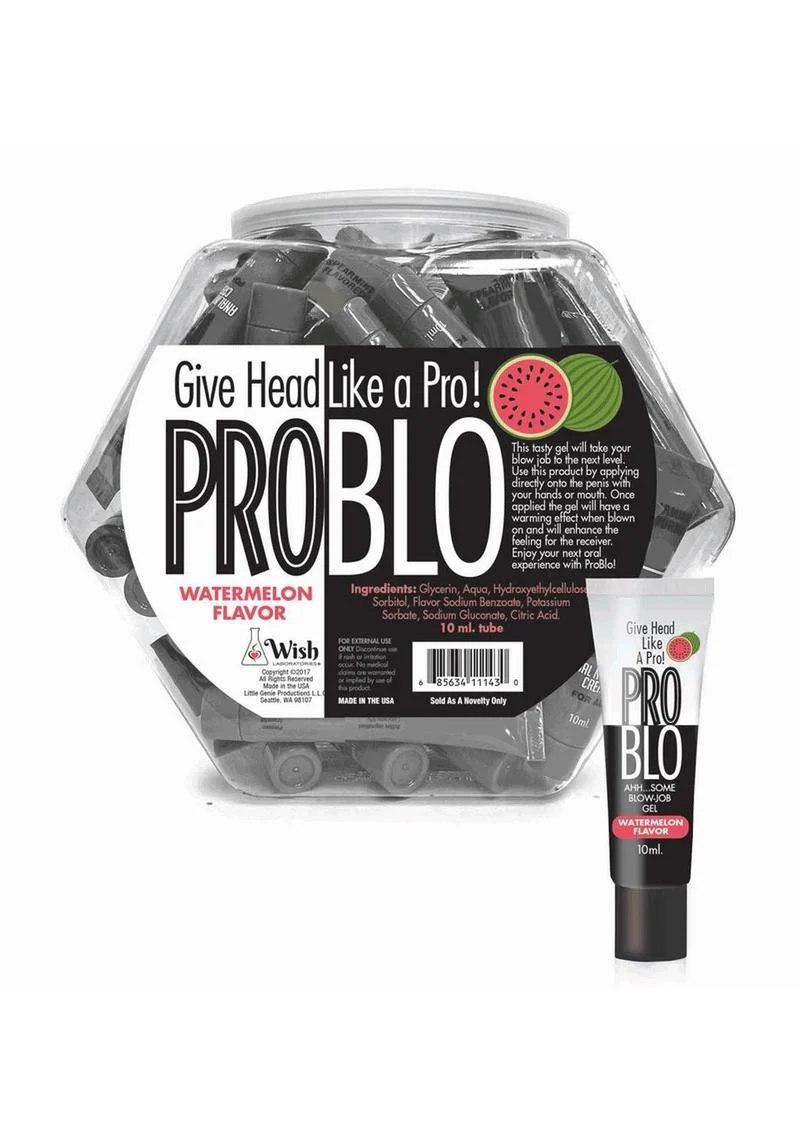 Problo Fishbowl Oral Pleasure Flavored Gel 10ml (65 Per Bowl) - Watermelon - Image 2