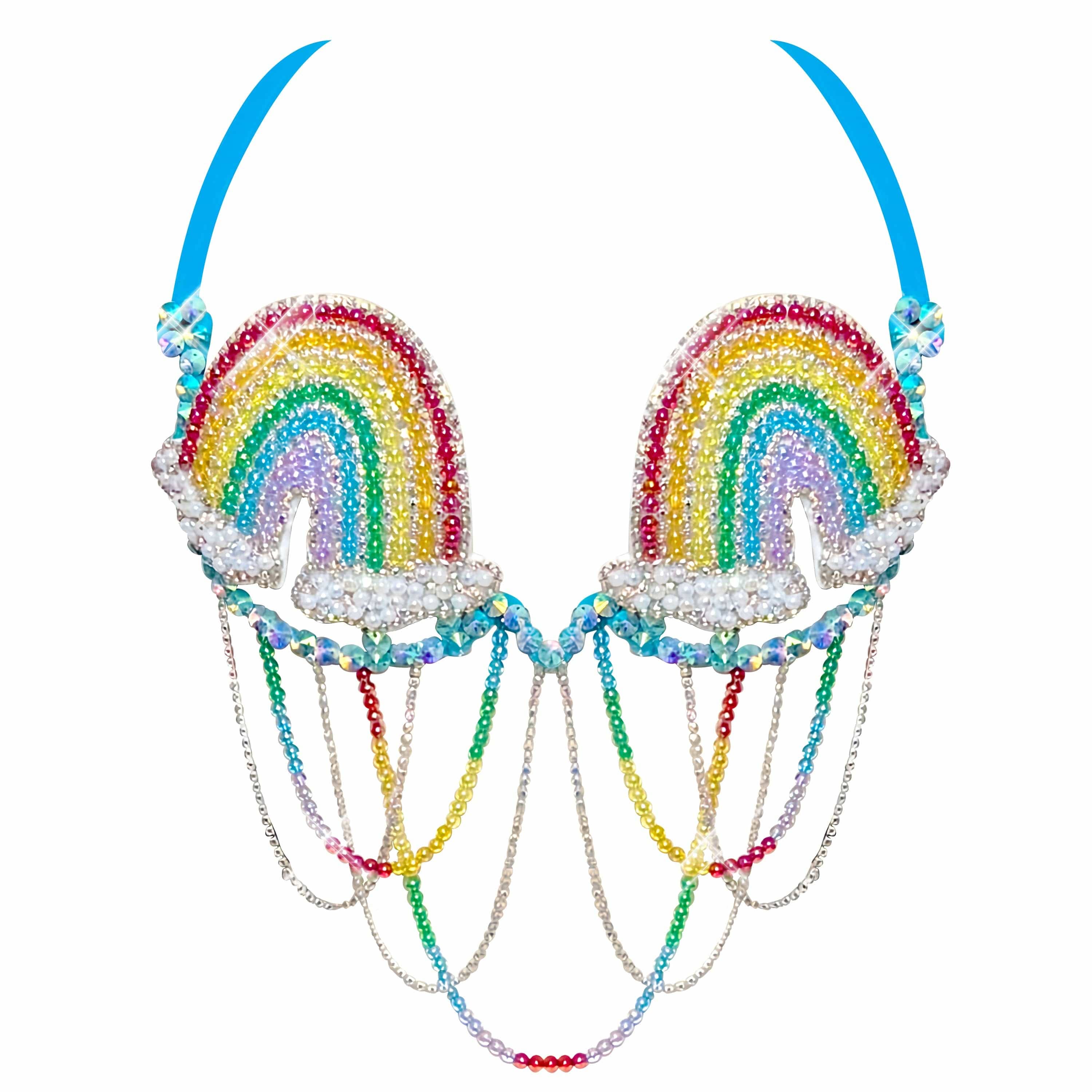 Rainbow Happy Meal Rhinestone Carnival Bra - Image 2