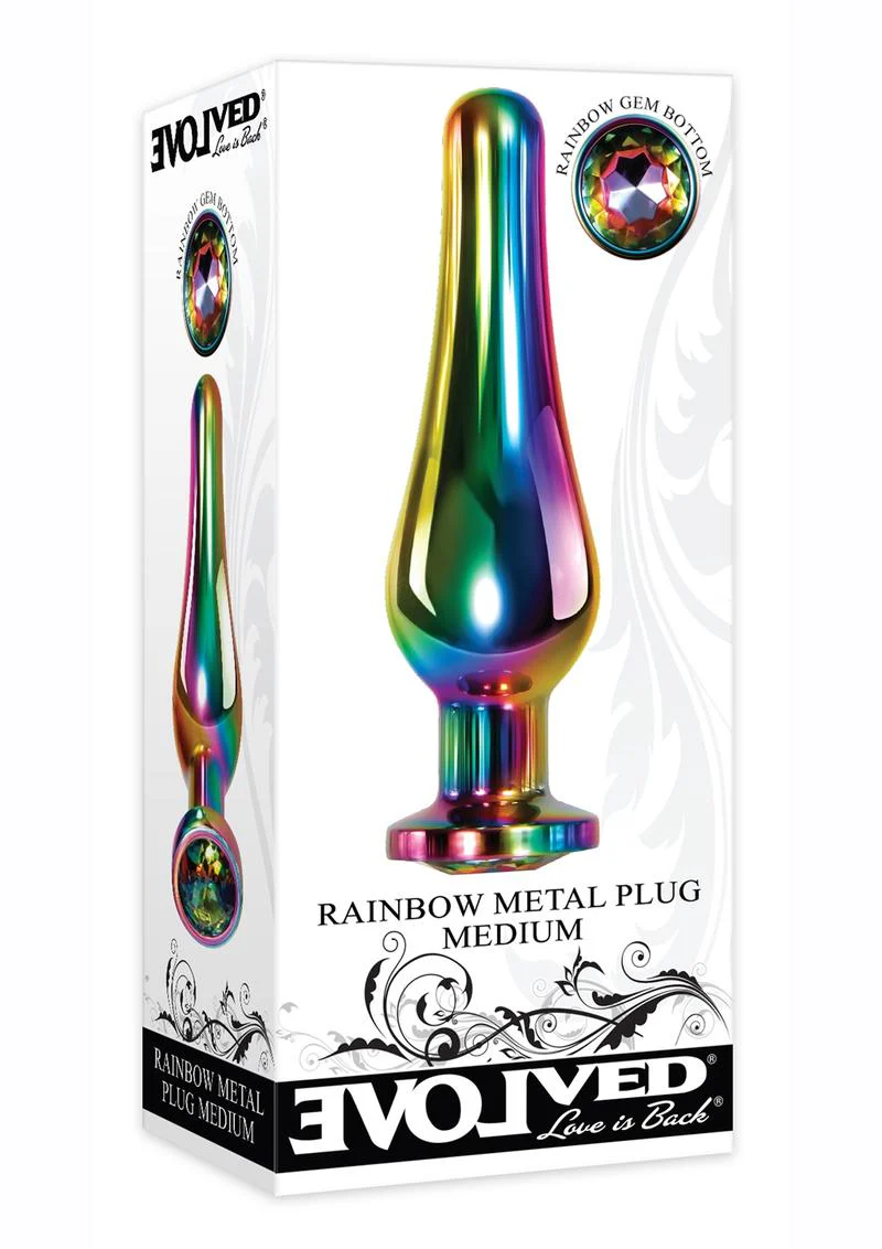 Rainbow Metal Anal Plug - Image 5