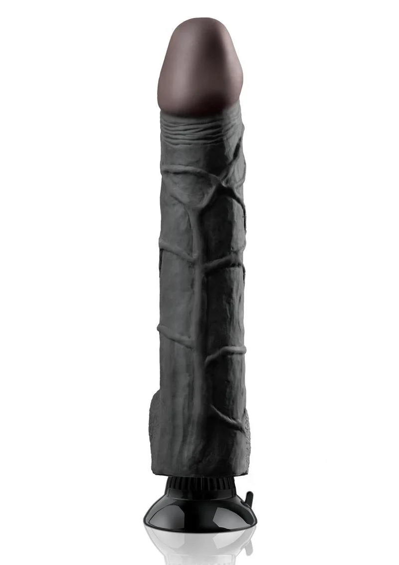 Real Feel Deluxe No. 12 Wallbanger Vibrating Dildo with Balls Waterproof - Image 3