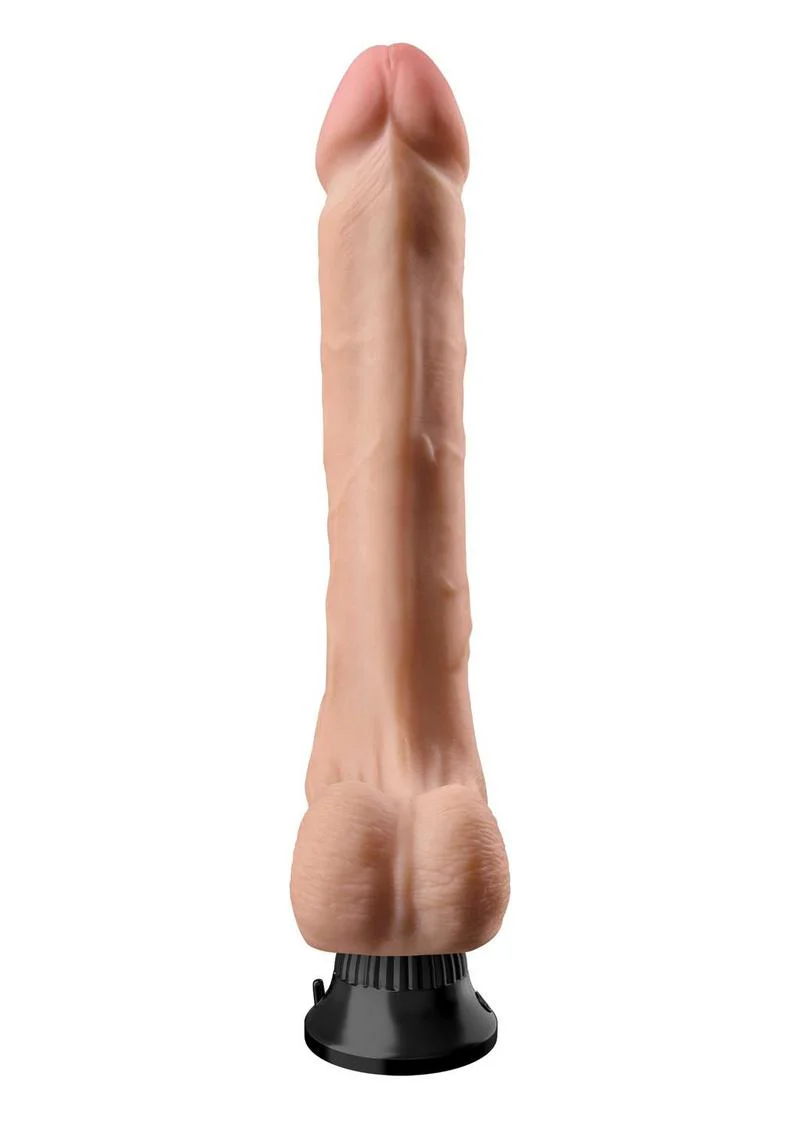 Real Feel Deluxe No. 12 Wallbanger Vibrating Dildo with Balls Waterproof - Image 6
