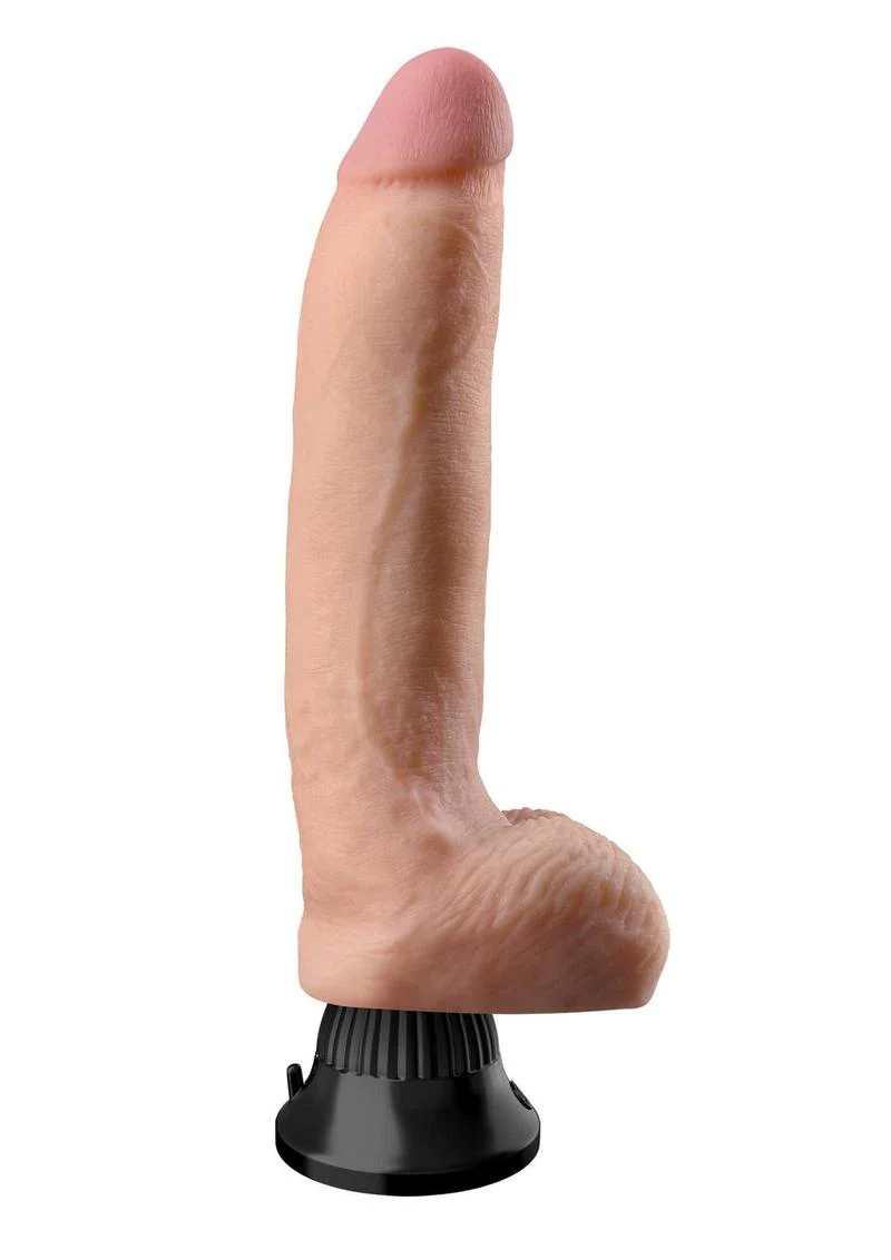 Real Feel Deluxe No. 5 Wallbanger Vibrating Dildo with Balls - Image 4