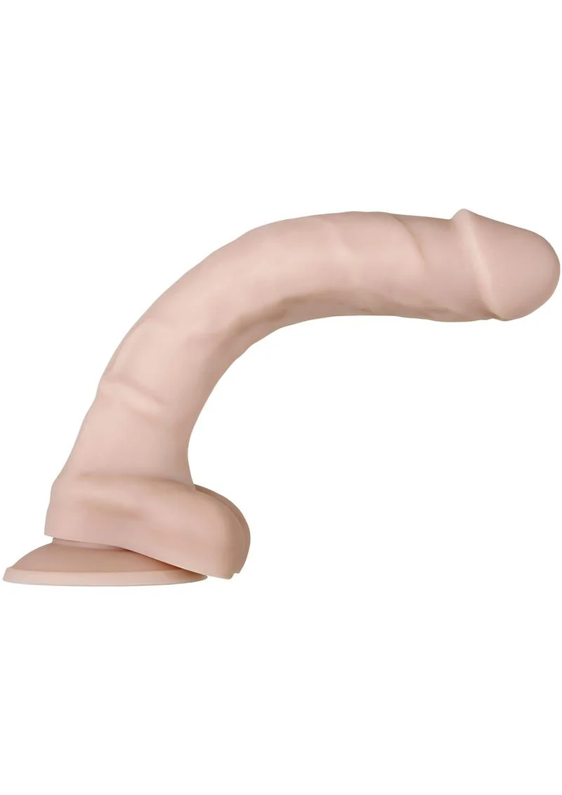Real Supple Poseable Silicone Dildo with Balls