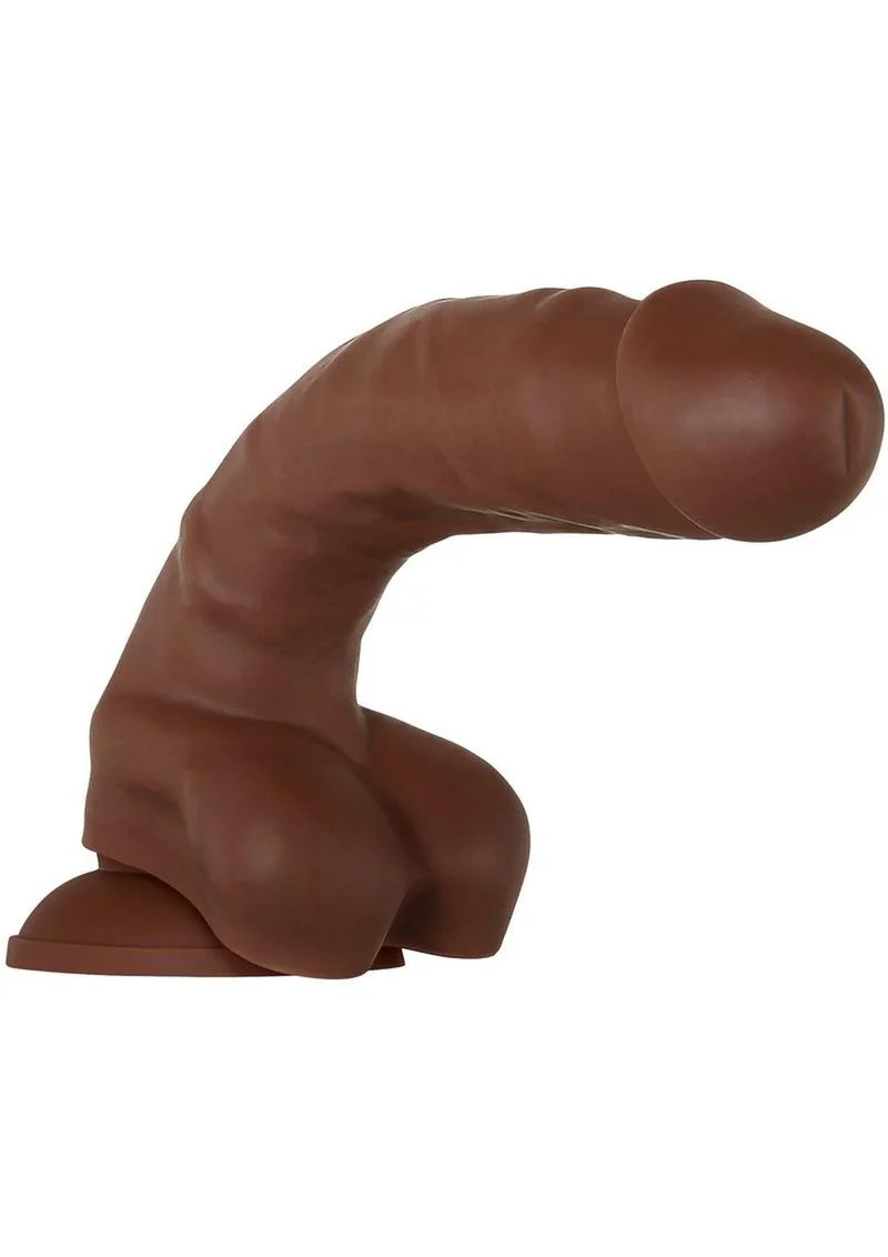 Real Supple Poseable Silicone Dildo with Balls - Image 12