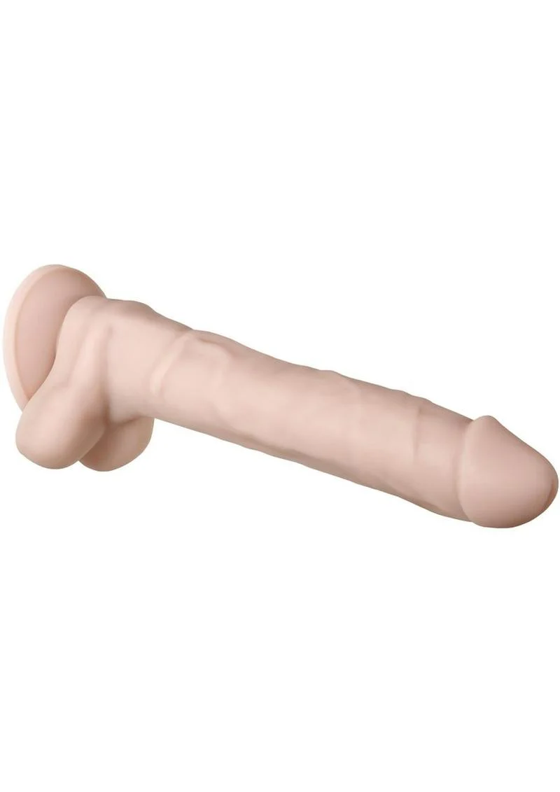Real Supple Poseable Silicone Dildo with Balls - Image 3