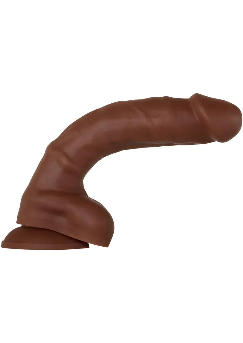 Real Supple Poseable Silicone Dildo with Balls - Image 9