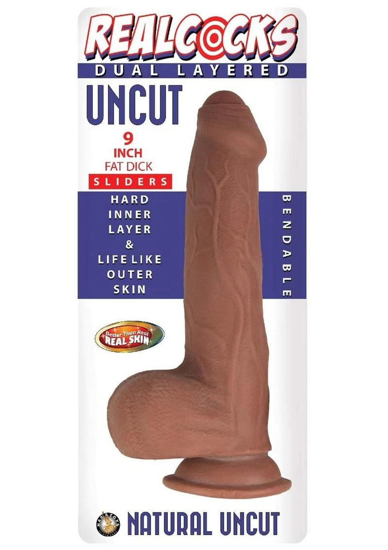 Realcocks Dual Layered Uncut Slider Fat Dick Dildo - Image 2